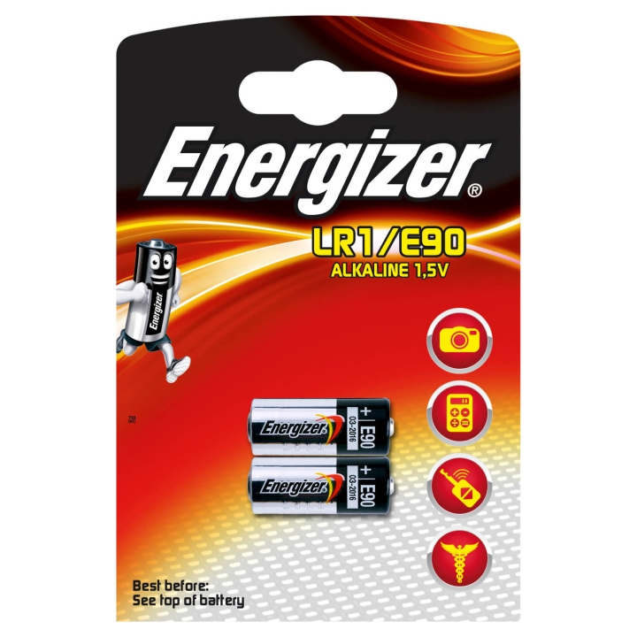 ENERGIZER Battery LR1/E90 Alkaline 2-pack in de groep HOME ELECTRONICS / Batterijen & Opladers / Batterijen / Overigen bij TP E-commerce Nordic AB (C01582)