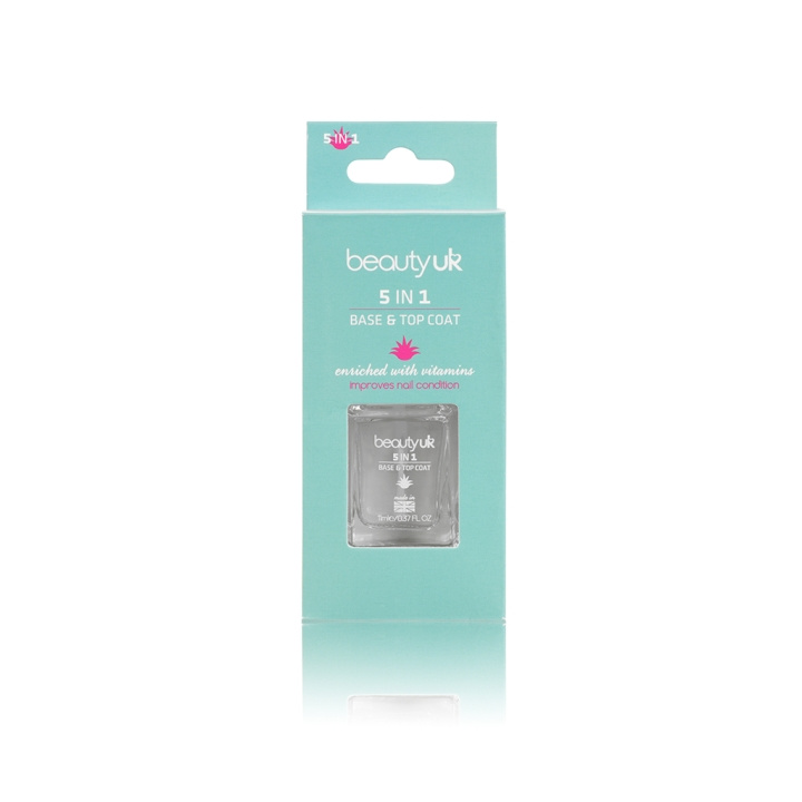 Beauty UK 5 In 1 Base & Top Coat in de groep BEAUTY & HEALTH / Manicure/pedicure / Nagellak bij TP E-commerce Nordic AB (C01893)