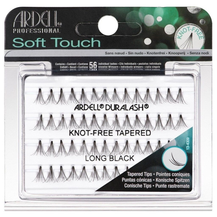 Ardell Soft Touch Individual Knot-Free Tapered Long Black in de groep BEAUTY & HEALTH / Makeup / Ogen & Wenkbrauwen / Nepwimpers bij TP E-commerce Nordic AB (C01970)