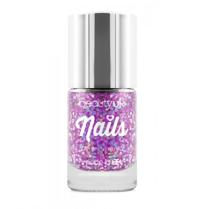 Beauty UK Glitter Nail Polish - Andromeda Purple in de groep BEAUTY & HEALTH / Manicure/pedicure / Nagellak bij TP E-commerce Nordic AB (C02007)
