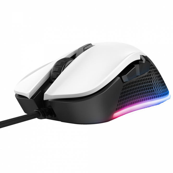 Trust GXT 922W Ybar Gaming Mouse, Vit in de groep COMPUTERS & RANDAPPARATUUR / Muizen en toetsenborden / Muizen / Gaming bij TP E-commerce Nordic AB (C02399)