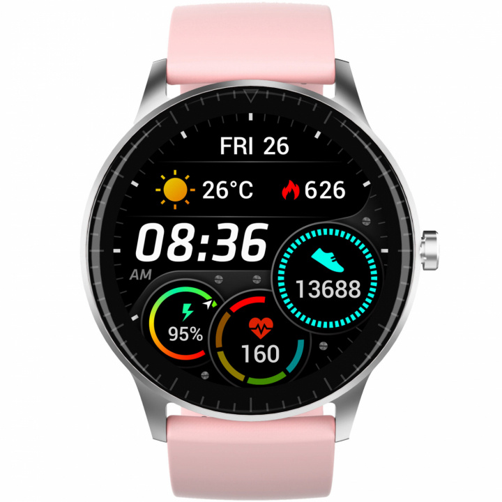Denver Bluetooth smartwatch with heartrate sensor, Rosa in de groep SPORT, VRIJE TIJD & HOBBY / Smartwatch & Activiteitsmeters / Smartwatches bij TP E-commerce Nordic AB (C02544)