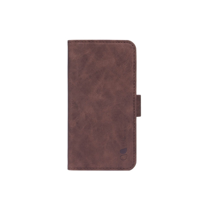 GEAR Mobile Wallet Brown Nubuck PU iPhone 11 in de groep SMARTPHONE & TABLETS / Mobielbescherming / Apple / Lippenstift / Wallet Case bij TP E-commerce Nordic AB (C02796)