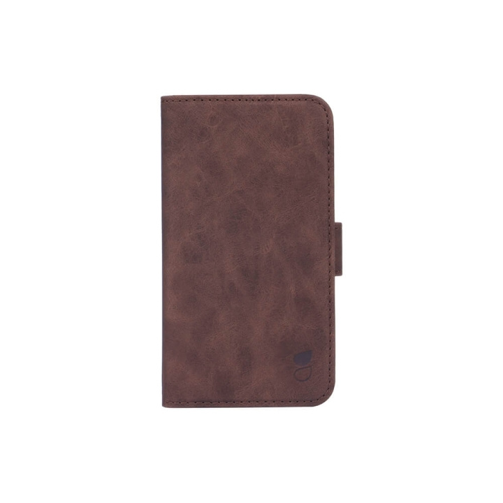 GEAR Mobile Wallet Brown Nubuck PU iPhone 11 Pro in de groep SMARTPHONE & TABLETS / Mobielbescherming / Apple / Make-up spiegel / Wallet Case bij TP E-commerce Nordic AB (C02797)