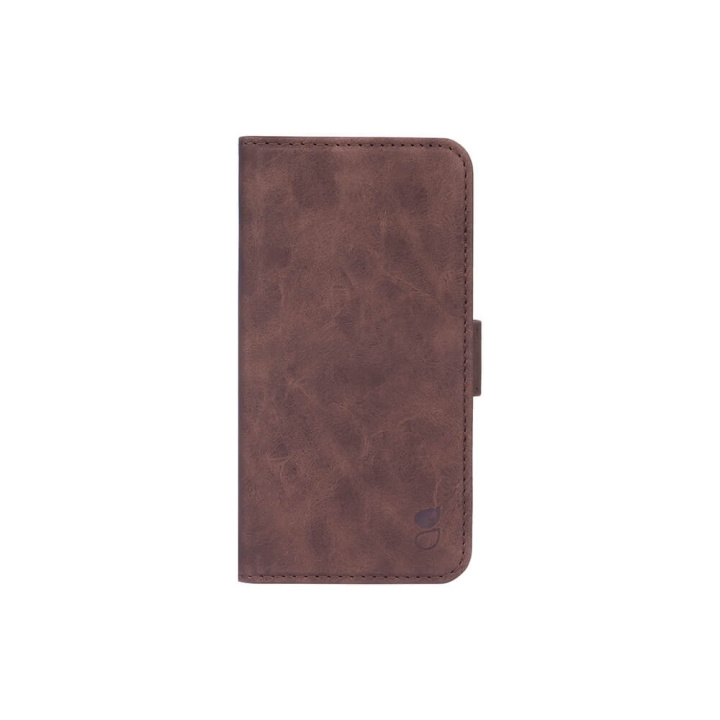 GEAR Mobile Wallet Brown Nubuck PU iPhone 12 / 12 Pro in de groep SMARTPHONE & TABLETS / Mobielbescherming / Apple / Hobbykleuren / Wallet Case bij TP E-commerce Nordic AB (C02799)