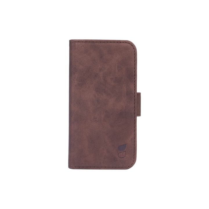 GEAR Mobile Wallet Brown Nubuck PU iPhone 12 Mini in de groep SMARTPHONE & TABLETS / Mobielbescherming / Apple / iPhone 12 Mini / Wallet Case bij TP E-commerce Nordic AB (C02800)