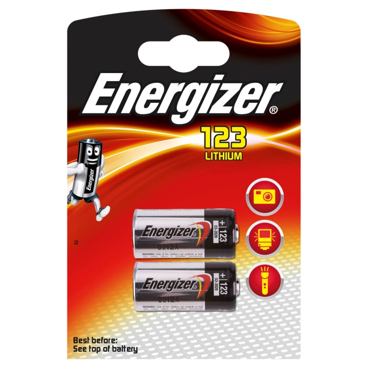 ENERGIZER Battery CR123 Lithium 2-pack in de groep HOME ELECTRONICS / Batterijen & Opladers / Batterijen / Overigen bij TP E-commerce Nordic AB (C02959)