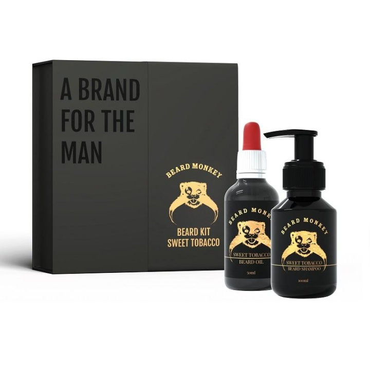 Giftset Beard Monkey Beard Kit Sweet Tobacco 2021 in de groep BEAUTY & HEALTH / Haar & Styling / Baardverzorging / Baardolie bij TP E-commerce Nordic AB (C03038)