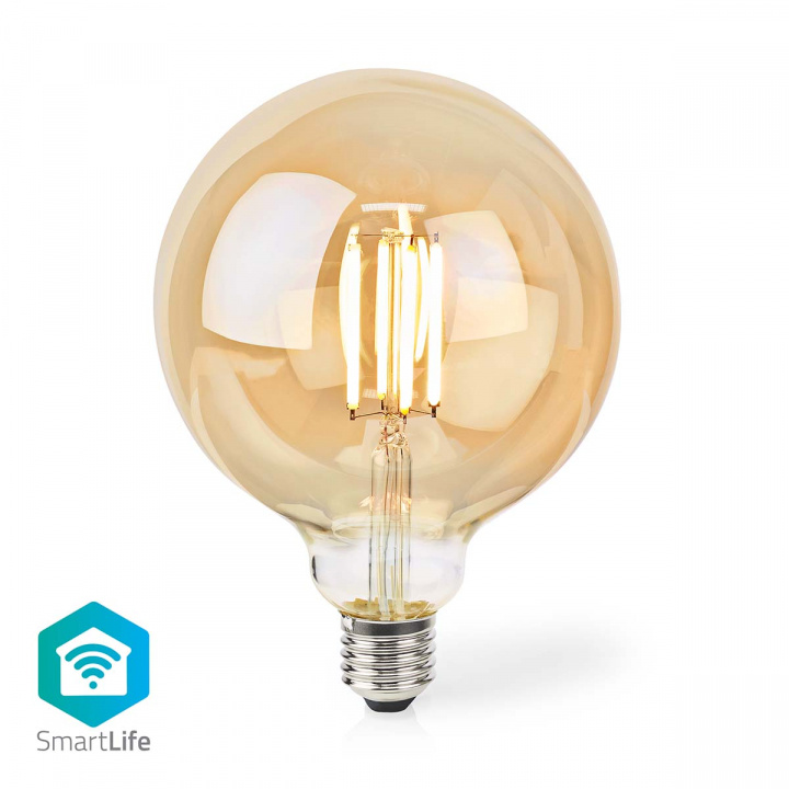 Nedis SmartLife LED Filamentlamp | Wi-Fi | E27 | 806 lm | 7 W | Warm Wit | 1800 - 3000 K | Glas | Android™ / IOS | Globe | 1 Stuks in de groep HUISHOUDEN & TUIN / Smart home / Slimme verlichting bij TP E-commerce Nordic AB (C03301)