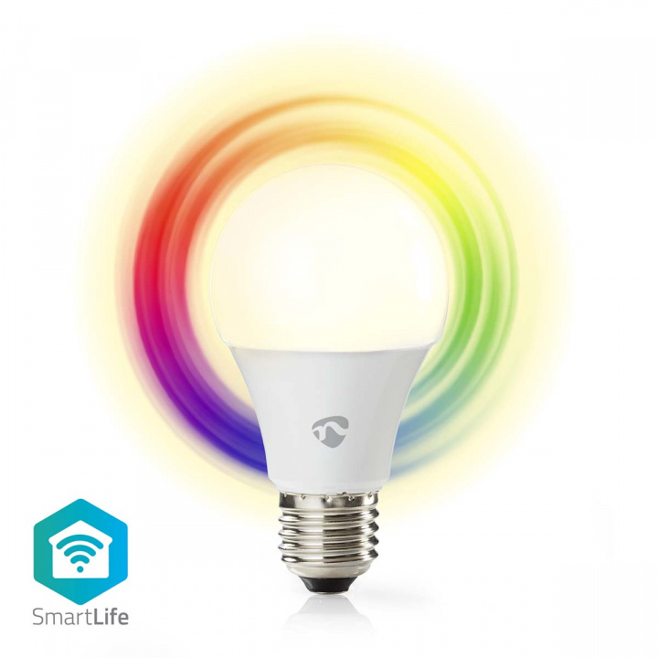 Nedis SmartLife Multicolour Lamp | Wi-Fi | E27 | 806 lm | 9 W | RGB / Warm tot Koel Wit | 2700 - 6500 K | Android™ / IOS | Peer | 1 Stuks in de groep HUISHOUDEN & TUIN / Smart home / Slimme verlichting bij TP E-commerce Nordic AB (C03308)