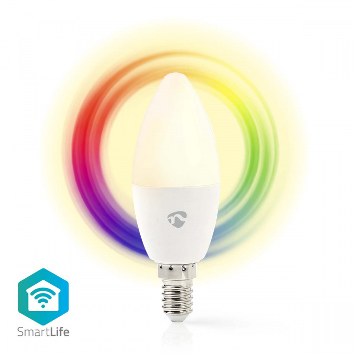 Nedis SmartLife Multicolour Lamp | Wi-Fi | E14 | 470 lm | 4.9 W | RGB / Warm tot Koel Wit | 2700 - 6500 K | Android™ / IOS | Kaars | 1 Stuks in de groep HUISHOUDEN & TUIN / Smart home / Slimme verlichting bij TP E-commerce Nordic AB (C03309)