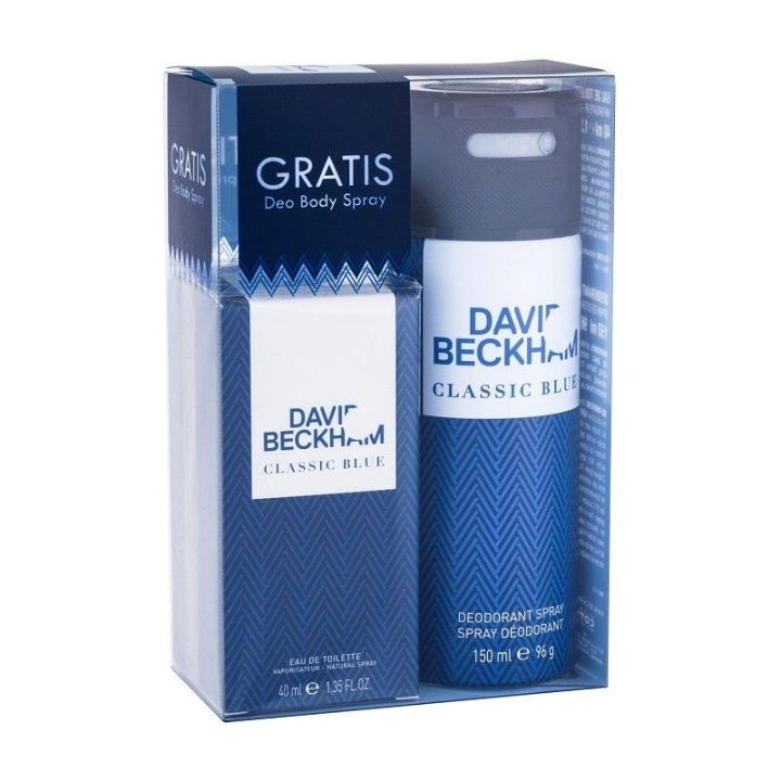 Giftset David Beckham Classic Blue Edt 40ml + Deo Spray 150ml in de groep BEAUTY & HEALTH / Geuren & Parfum / Parfum / Parfum voor hem bij TP E-commerce Nordic AB (C03396)