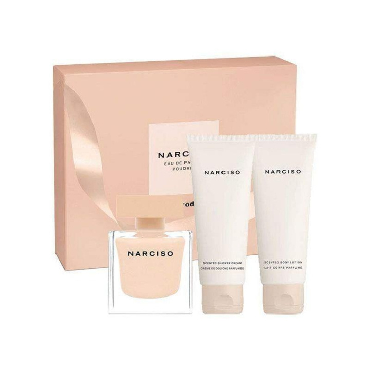 Giftset Narciso Rodriguez Narciso Poudree Edp 50ml + Shower Cream 50ml + Body Lotion 50ml in de groep BEAUTY & HEALTH / Cadeausets / Cadeausets voor haar bij TP E-commerce Nordic AB (C03510)
