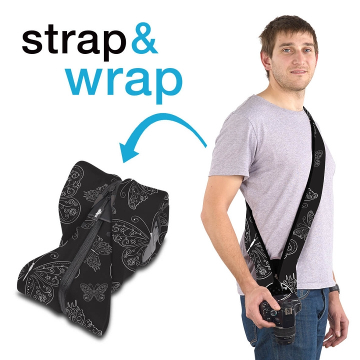 Protective Case with Strap St rap and Wrap for DSLR, Black/W in de groep HOME ELECTRONICS / Foto & Video / Fotoapparatuur / Cameratassen bij TP E-commerce Nordic AB (C03623)