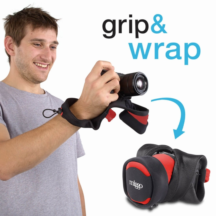 Protective Case with Grip Gri p and Wrap for CSC, Black/Red in de groep HOME ELECTRONICS / Foto & Video / Fotoapparatuur / Cameratassen bij TP E-commerce Nordic AB (C03625)