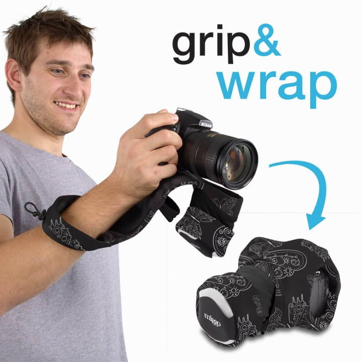 Protective Case with Grip Gri p and Wrap for DSLR, Black/Whi in de groep HOME ELECTRONICS / Foto & Video / Fotoapparatuur / Cameratassen bij TP E-commerce Nordic AB (C03631)