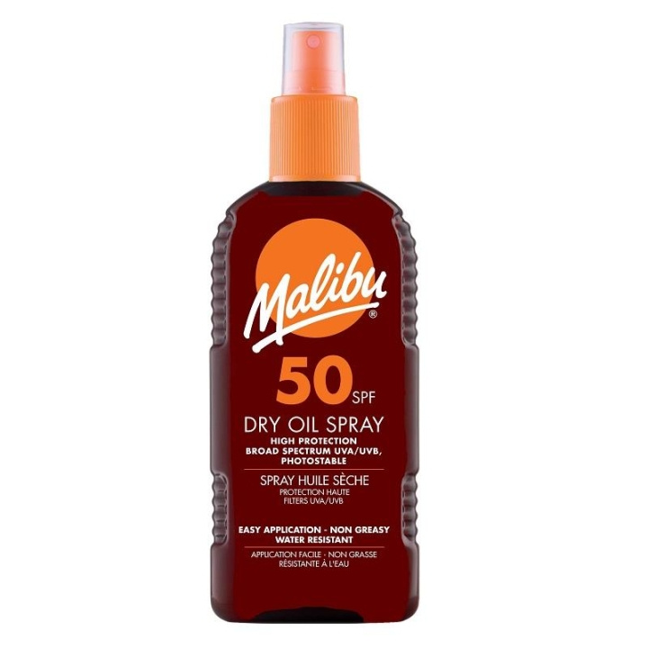 Malibu Dry Oil Spray SPF50 200ml in de groep BEAUTY & HEALTH / Huidsverzorging / Zonnebank / Zonnebescherming bij TP E-commerce Nordic AB (C03720)