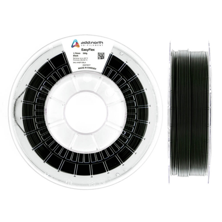 ADDNORTH EasyFlex 1.75mm 500g BLACK in de groep COMPUTERS & RANDAPPARATUUR / Printers & Accessoires / Printers / 3D-printer en Accessoires / Tillbehör bij TP E-commerce Nordic AB (C03748)