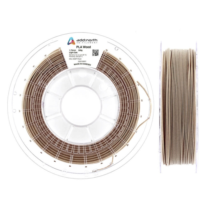 ADDNORTH PLA Wood 1.75mm 500g Light Oak in de groep COMPUTERS & RANDAPPARATUUR / Printers & Accessoires / Printers / 3D-printer en Accessoires / Tillbehör bij TP E-commerce Nordic AB (C03751)