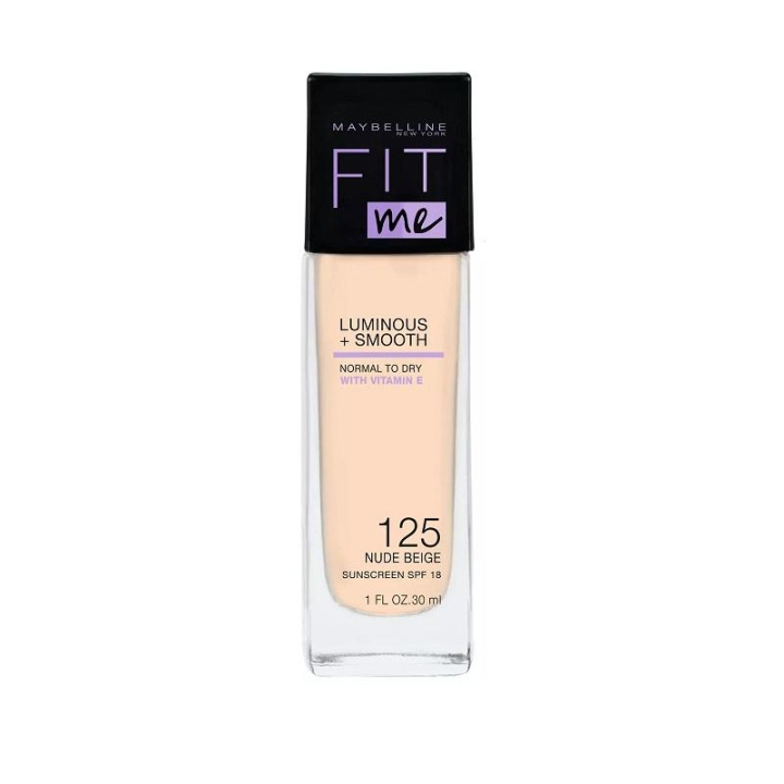 Maybelline Fit Me Luminous + Smooth Foundation - 125 Nude Beige in de groep BEAUTY & HEALTH / Makeup / Make-up gezicht / Foundation bij TP E-commerce Nordic AB (C03798)