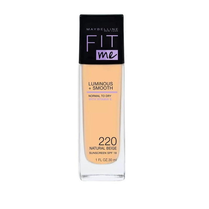 Maybelline Fit Me Luminous + Smooth Foundation - 220 Natural Beige in de groep BEAUTY & HEALTH / Makeup / Make-up gezicht / Foundation bij TP E-commerce Nordic AB (C03799)