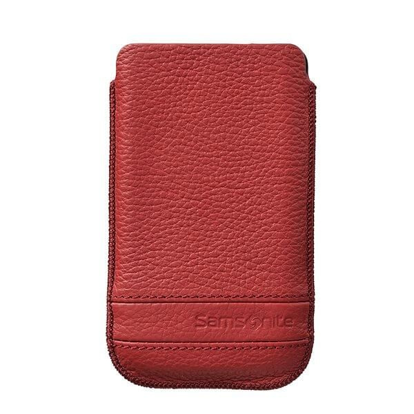 SAMSONITE Mobile Bag Classic Leather Small Red in de groep SMARTPHONE & TABLETS / Mobielbescherming / Universele bescherming / Wallet Case bij TP E-commerce Nordic AB (C03850)
