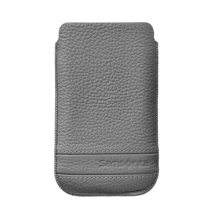 SAMSONITE Mobile Bag Classic Leather Small Grey in de groep SMARTPHONE & TABLETS / Mobielbescherming / Universele bescherming / Wallet Case bij TP E-commerce Nordic AB (C03853)