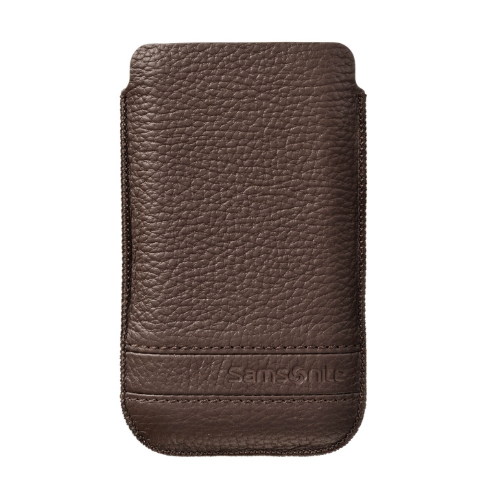 SAMSONITE Mobile Bag Classic Leather Large Brown in de groep SMARTPHONE & TABLETS / Mobielbescherming / Universele bescherming / Wallet Case bij TP E-commerce Nordic AB (C03855)