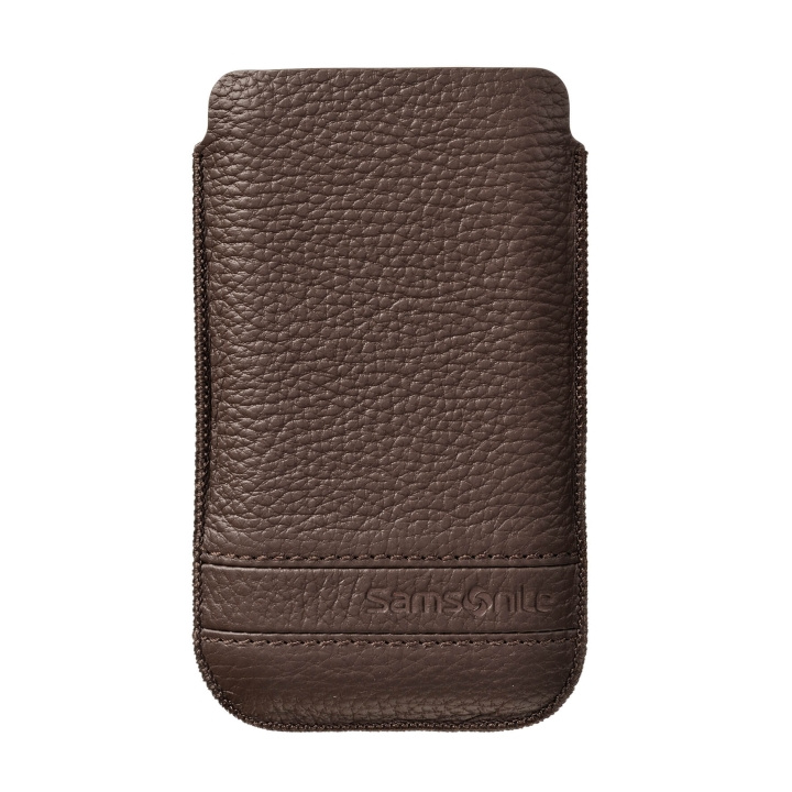 SAMSONITE Mobile Bag Classic Leather XL Brown in de groep SMARTPHONE & TABLETS / Mobielbescherming / Universele bescherming / Wallet Case bij TP E-commerce Nordic AB (C03859)