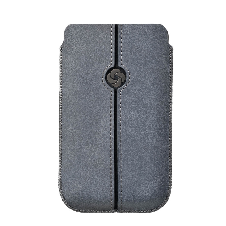 SAMSONITE Mobile Bag Dezir Leather Small Grey in de groep SMARTPHONE & TABLETS / Mobielbescherming / Universele bescherming / Wallet Case bij TP E-commerce Nordic AB (C03868)