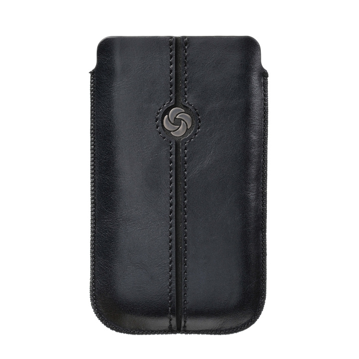SAMSONITE Mobile Bag Dezir Leather Medium Black in de groep SMARTPHONE & TABLETS / Mobielbescherming / Universele bescherming / Wallet Case bij TP E-commerce Nordic AB (C03879)