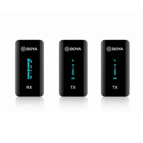BOYA Wireless Microphone x2 BY-XM6-S2 3.5mm TRS/TRRS 2.4GHz in de groep HOME ELECTRONICS / Audio & Beeld / Handmicrofoons bij TP E-commerce Nordic AB (C03895)