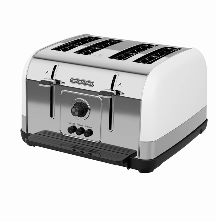 MORPHY RICHARDS Toaster Venture 4Slice White in de groep HUISHOUDEN & TUIN / Huishoudelijke apparaten / Broodroosters & Broodgrills / Broodroosters bij TP E-commerce Nordic AB (C03901)