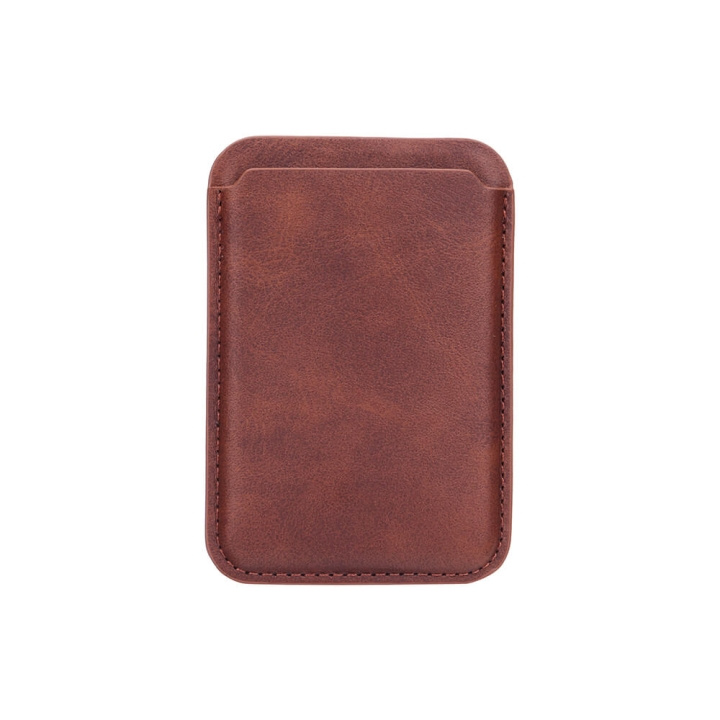 ONSALA Magnetic Cardholder Brown iPhone 12 and later in de groep SMARTPHONE & TABLETS / Overige accessoires / Overige bij TP E-commerce Nordic AB (C03928)