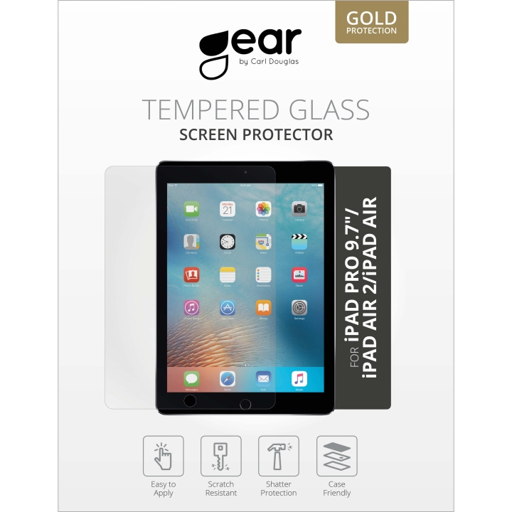 GEAR Glass Prot. 2.5D iPad 2017/2018Air/Air2/Pro 9,7
