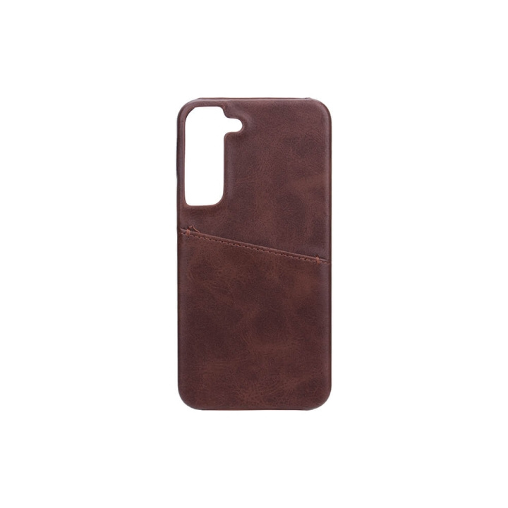 ONSALA Mobilecover Brown with Cardpocket Samsung S22 in de groep SMARTPHONE & TABLETS / Mobielbescherming / Samsung bij TP E-commerce Nordic AB (C03978)