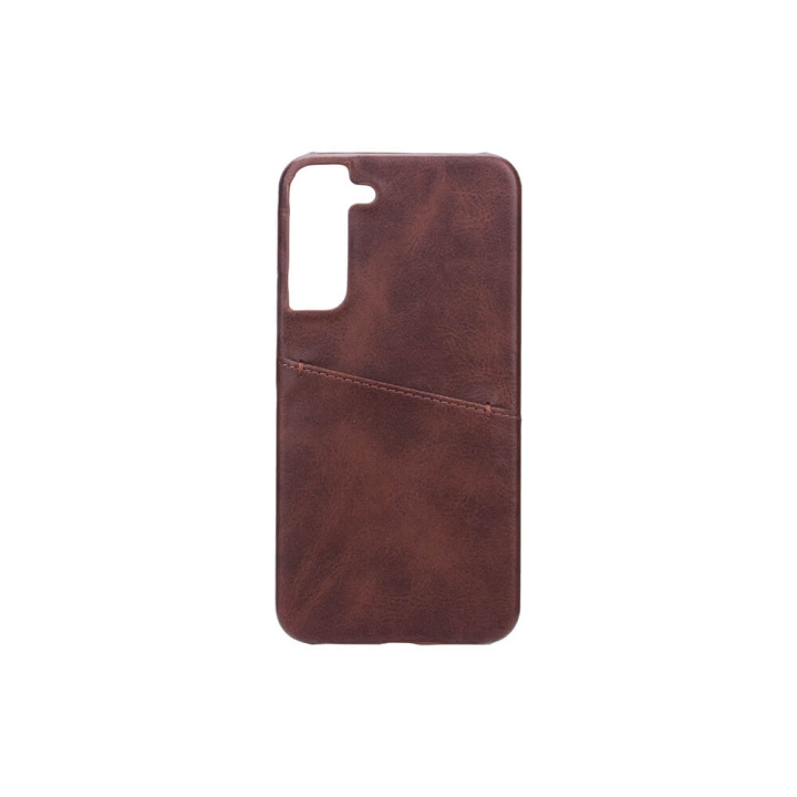 ONSALA Mobilecover Brown with Cardpocket Samsung S22+ in de groep SMARTPHONE & TABLETS / Mobielbescherming / Samsung bij TP E-commerce Nordic AB (C03980)