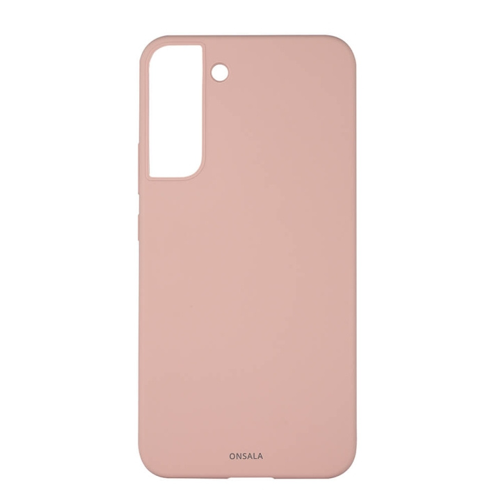 ONSALA Mobilcover Silicone Sand Pink Samsung S22+ in de groep SMARTPHONE & TABLETS / Mobielbescherming / Samsung bij TP E-commerce Nordic AB (C03992)