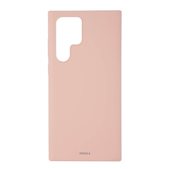 ONSALA Mobilcover Silicone Sand Pink Samsung S22 Ultra in de groep SMARTPHONE & TABLETS / Mobielbescherming / Samsung bij TP E-commerce Nordic AB (C03994)