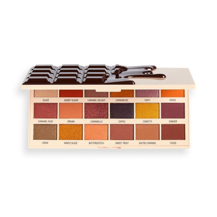 Makeup Revolution Chocolate Palette - Caramel Nudes in de groep BEAUTY & HEALTH / Makeup / Ogen & Wenkbrauwen / Oogschaduw bij TP E-commerce Nordic AB (C04273)