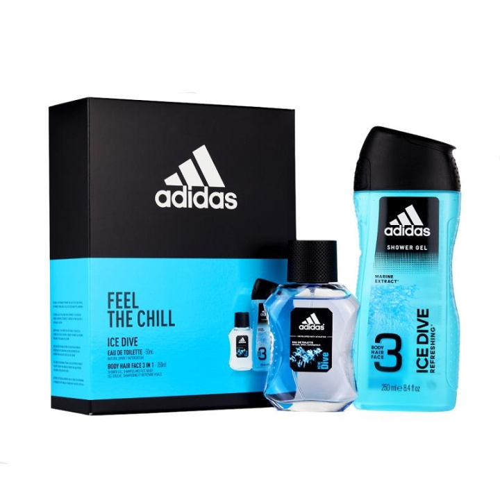 Giftset Adidas Ice Dive Edt 50ml + Shower Gel 250ml in de groep BEAUTY & HEALTH / Geuren & Parfum / Parfum / Parfum voor hem bij TP E-commerce Nordic AB (C04277)