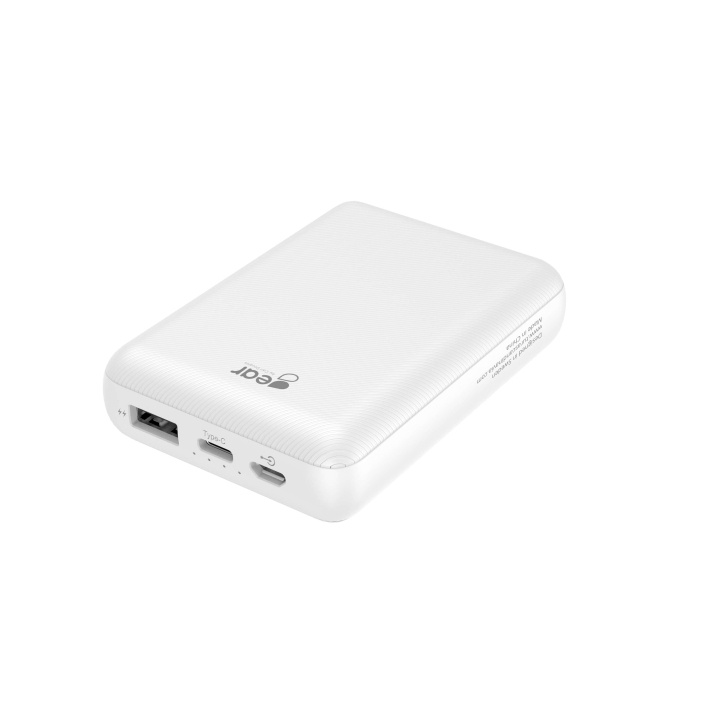 GEAR Powerbank 10 000mAh LiPolymer Ultracompact 2.1A 1xUSB-C 2xUSB-A 1xMicroUSB White in de groep SMARTPHONE & TABLETS / Opladers & Kabels / Powerbanks bij TP E-commerce Nordic AB (C04449)
