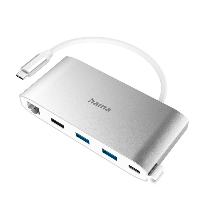 HAMA USB-C Hub Multiport 8 Ports in de groep COMPUTERS & RANDAPPARATUUR / Computeraccessoires / USB-hubs bij TP E-commerce Nordic AB (C04468)