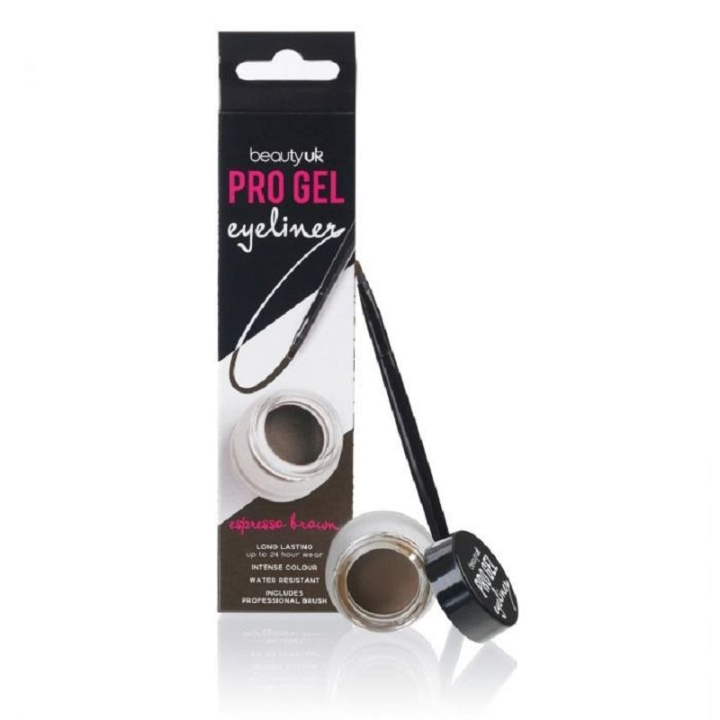 Beauty UK Pro Gel Eyeliner Espresso Brown 4,5g in de groep BEAUTY & HEALTH / Makeup / Ogen & Wenkbrauwen / Eyeliner / Kajal bij TP E-commerce Nordic AB (C04526)