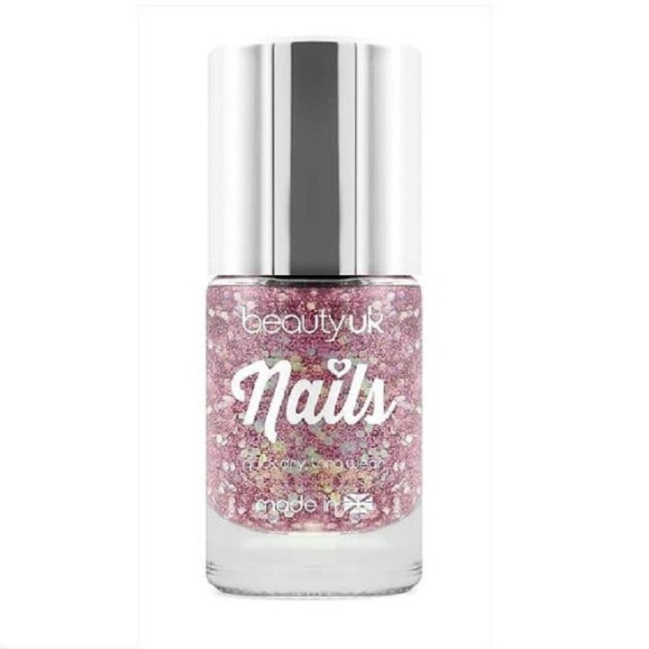 Beauty UK Glitter Nail Polish - Stardust Pink in de groep BEAUTY & HEALTH / Manicure/pedicure / Nagellak bij TP E-commerce Nordic AB (C04536)
