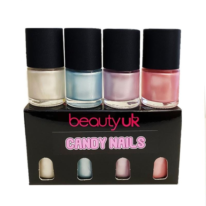 Beauty UK Candy Nails Polish Set 4x9ml in de groep BEAUTY & HEALTH / Manicure/pedicure / Nagellak bij TP E-commerce Nordic AB (C04547)