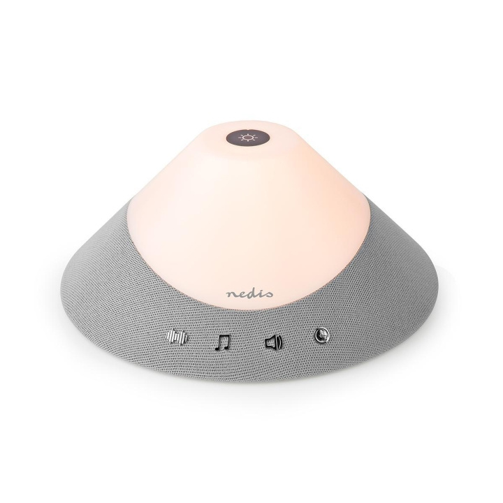 White Noise Machine | 20 Sound Options | 4 W | Maximale batterijduur: 5 uur | Dimbaar Licht | Tijdschakelaar | Grijs / Wit in de groep HUISHOUDEN & TUIN / Horloges & Tellers / Wekkers bij TP E-commerce Nordic AB (C04782)