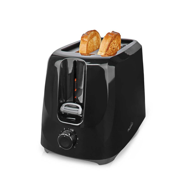 Nedis Broodrooster | 2 Sneetjes Brood | 2 Sleuven | Bruining niveaus: 6 | Zwart in de groep HUISHOUDEN & TUIN / Huishoudelijke apparaten / Broodroosters & Broodgrills / Broodroosters bij TP E-commerce Nordic AB (C04814)