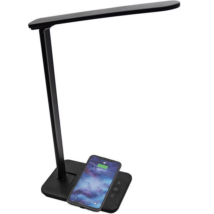 Skrivbordslampa med QI-laddnin in de groep SMARTPHONE & TABLETS / Opladers & Kabels / Draadloze Qi-oplader bij TP E-commerce Nordic AB (C04976)