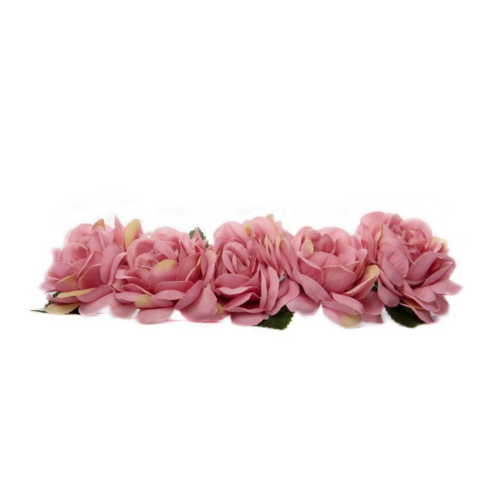 Hårband Blomkrans - Dusty Pink in de groep BEAUTY & HEALTH / Haar & Styling / Haaraccessoires bij TP E-commerce Nordic AB (C05043)